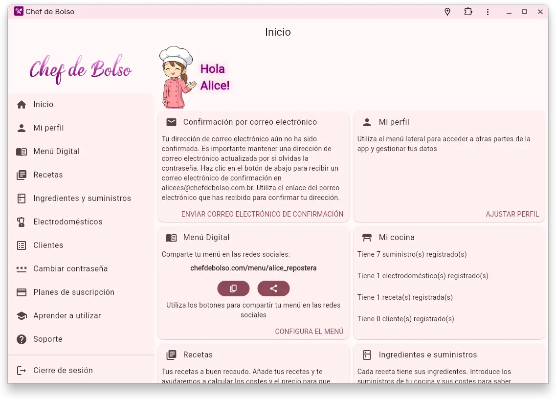 Tela principal